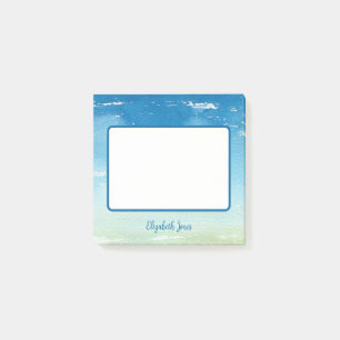 Personalised Blue Sky Ocean Waves  Post-it Notes