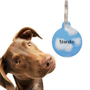 Personalised Blue  Sky Pet ID Tag