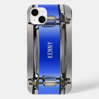 Personalised Blue Snare Drum Case-Mate iPhone 14 Plus Case