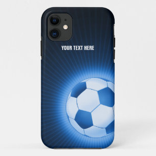 Personalised Blue Soccer iPhone 11 Case
