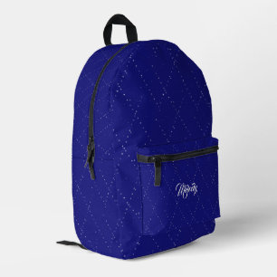 Personalised blue Starry Night Celestial pattern Printed Backpack
