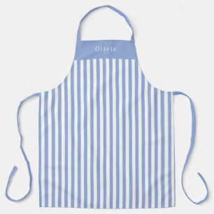 Personalised Blue Stripe Pattern Apron