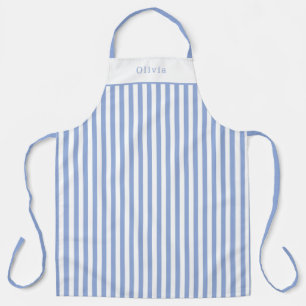 Personalised Blue Stripe Pattern Apron