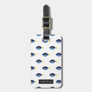 Personalised Blue Tang Luggage Tag
