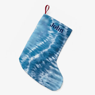 Personalised Blue Tie Dye Christmas Stocking