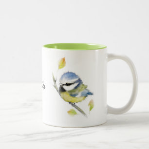 Personalised Blue tit Bird Mug
