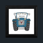 Personalised Blue Tractor Farm Wedding Bridesmaid Gift Box<br><div class="desc">A tractor country farm wedding gift which can be personalised.
If you would like to change the size or font please click on the edit button to customise further.
The bunting in the tractor is in a subtle cream and white.</div>