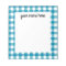 Personalised Blue Vichy Plaid Notepad