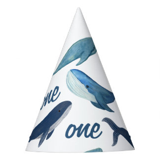 Personalised Blue Whale Ocean Sea themed party hat