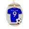 Personalised Blue White Football Soccer Jersey