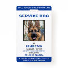 Personalised Blue White Service Dog Photo ID Badge