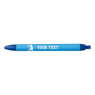 Personalised blue white tennis player sports pen