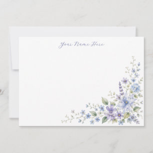Personalised Blue Wildflower Notecards