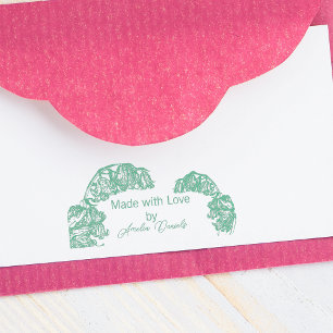 Personalised Bluebell Made with Love Rubber Stamp