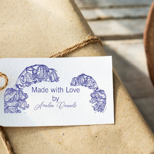 Personalised Bluebell Made with Love Self-inking Stamp