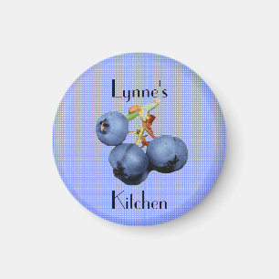 Personalised Blueberry Magnet