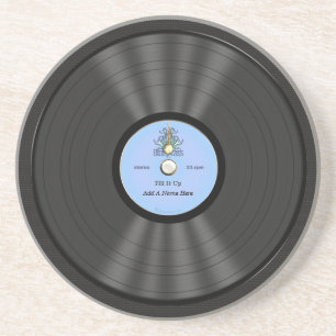 Personalised Bluegrass Vinyl Record Coaster
