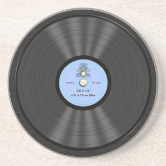 Personalised Bluegrass Vinyl Record Coaster
