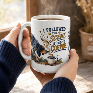 Personalised Bluetick Coonhound Coffee Tracker Mug