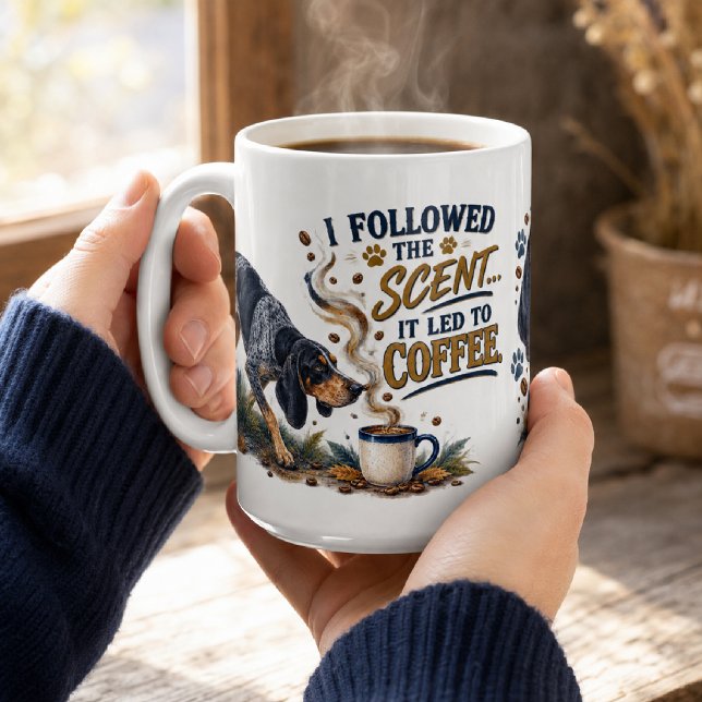 Personalised Bluetick Coonhound Coffee Tracker Mug (Creator Uploaded)