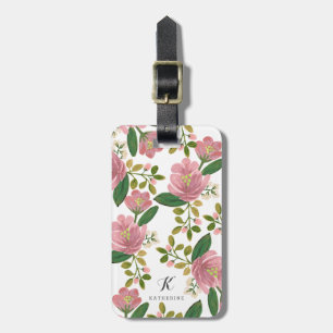 Personalised Blush Bouquet Luggage Tag