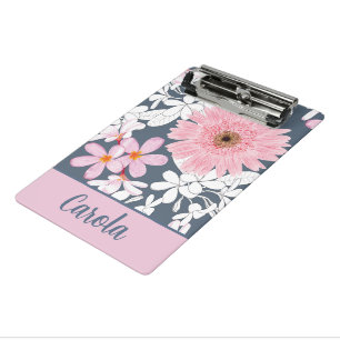 Personalised Blush Floral Planner Mini Clipboard