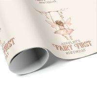 Personalised Blush Pink Fairy First 1st Birthday