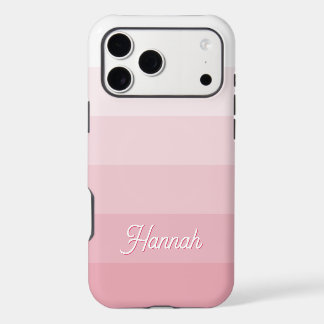 Personalised Blush Pink White Ombre Stripe