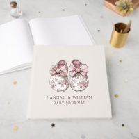 Personalised Blush Toile Baby Journal