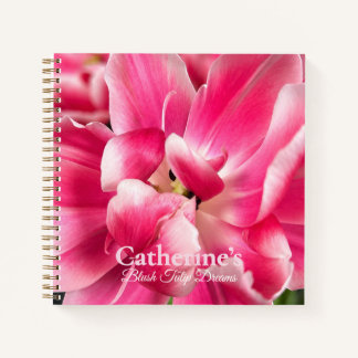 Personalised Blush Tulip Dreams Floral Journal