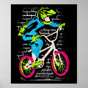 Personalised Bmx Poster - Bmx Bike Graffiti 
