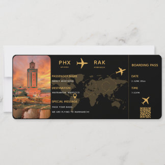 Personalised Boarding Pass Ticket Template