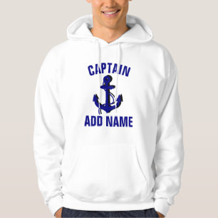 Personalised boat captain name anchor Tee