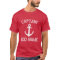 Personalised boat captain name navy anchor shirts