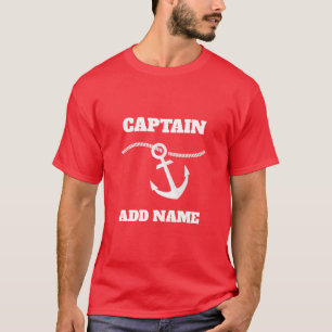 Personalised Boat Captain Name T-Shirt