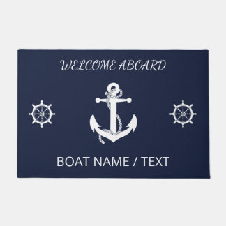 Personalised Boat Mat, Nautical Decor, Lake House  Doormat