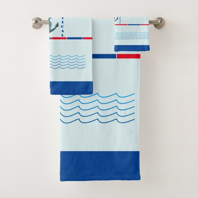 "Personalised Boat Name Bath Towel Set" (Insitu)