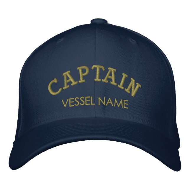 Personalised Boat Name Captain Hat (Front)