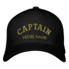 Personalised Boat Name Captain Hat