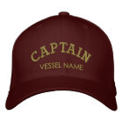 Personalised Boat Name Captain Hat