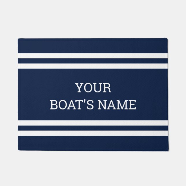 Personalised Boat Name Dock Mat (Front)
