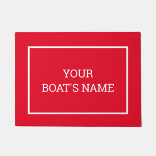 Personalised Boat Name Dock Mat Red