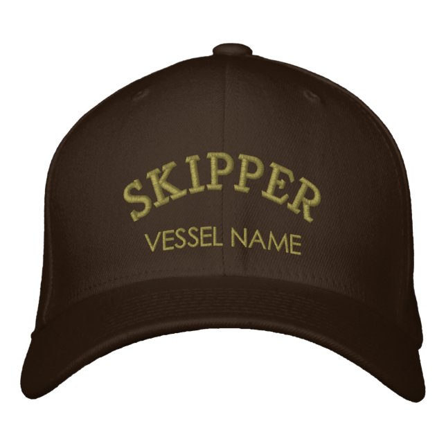 Personalised Boat Name Skipper Hat (Front)