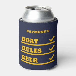 Personalised Boat Rules Checklist Can Sleeve Can Cooler