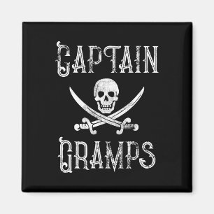 Personalised Boating Pirate Gift Captain Gramps  Magnet