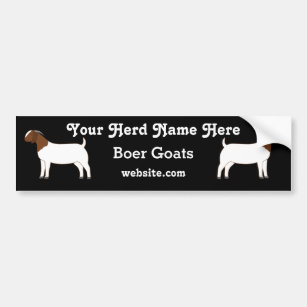 Personalised Boer Goat Bumper Sticker