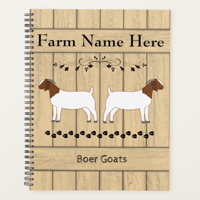Personalised Boer Goat Farm Planner (Front)