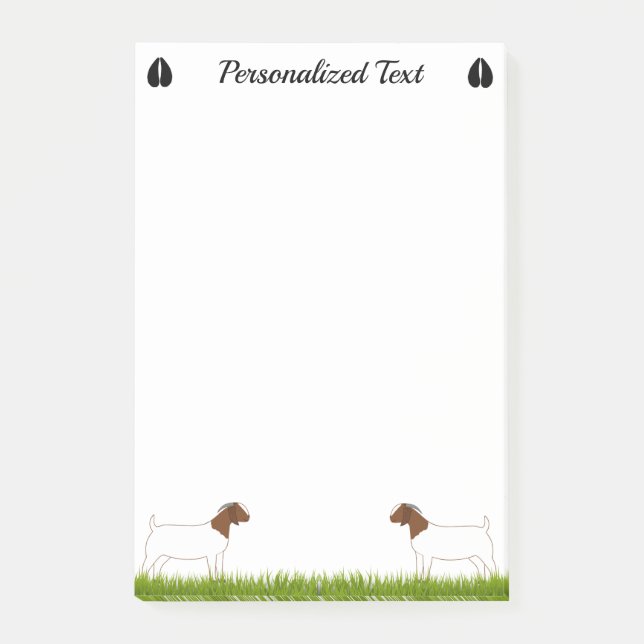 Personalised Boer Goat Farm Post-it Notes (Front)