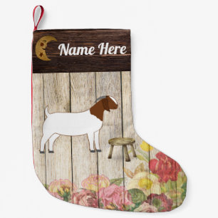 Personalised Boer Goat Farm Small Christmas Stocking