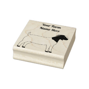Personalised Boer Goat Rubber Stamp
